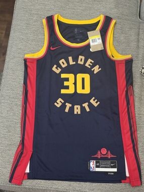 MENS NIKE NBA STEPHEN CURRY CITY EDITION SWINGMAN JERSEY Size Small